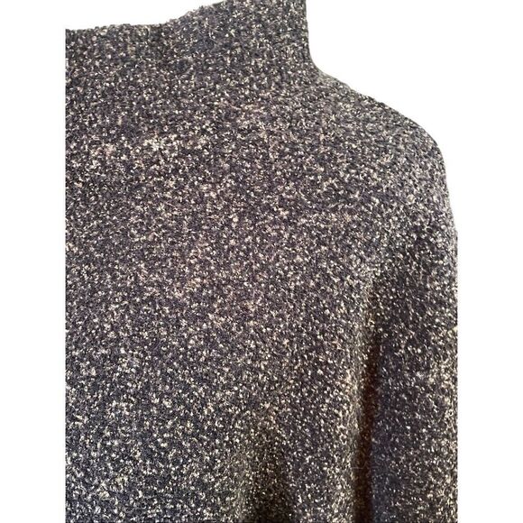 Coldwater Creek Dark Chocolate Brown Speckled Mock Collar Pullover Sweater Size - Picture 5 of 9
